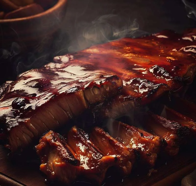 Foto da receita Costelinha de Porco com Barbecue