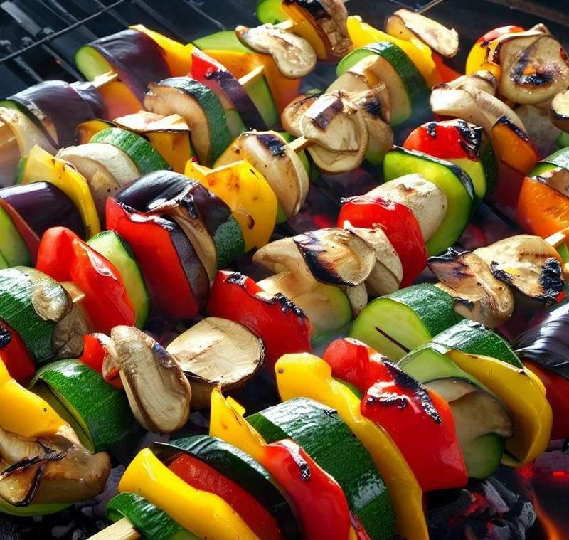 Foto da receita Espeto de Legumes com Molho de Ervas