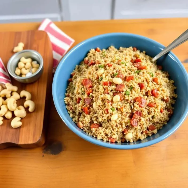 Foto da receita Farofa Crocante com Bacon e Castanhas