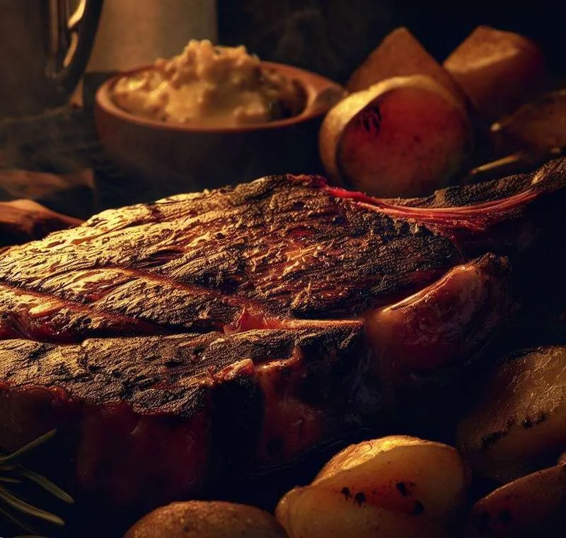 Foto da receita Tomahawk com Batatas Rústicas